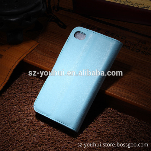 Wholesale Folio Stand Case for iPhone 4 4s PU Leather Flip Cover with Wallet